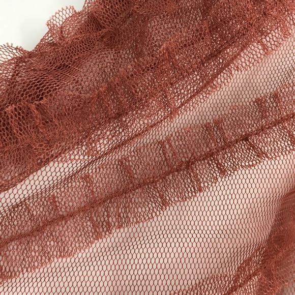 Intuition Mesh Ruffled Button Front Size 8 Top - Picture 4 of 6